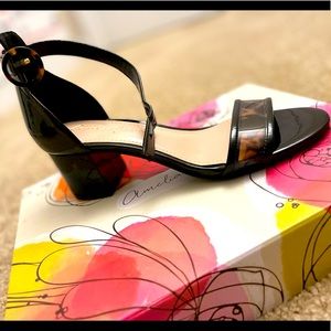 amelia grace tovah brown black tortoise shell heels